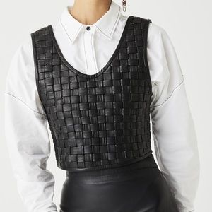 Atoir woven leather Tryanny top